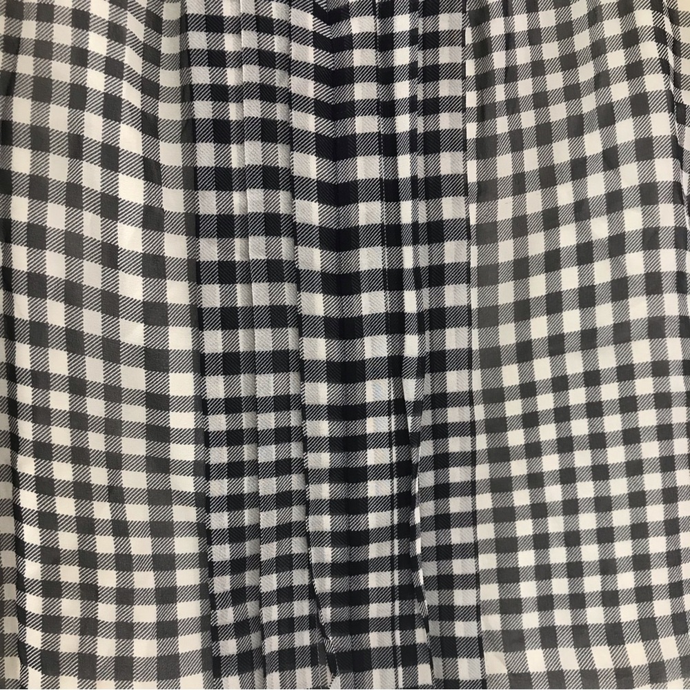 J.Crew Navy&Ivory Plaid Short Sleeve Blouse - Picture 3 of 7